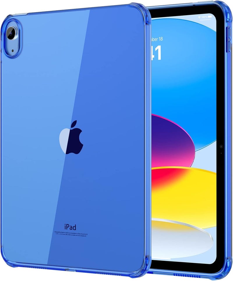 MoKo Clear Case for iPad (A16) 11th Generation 2025 11-inch/10th Generation 2022 10.9 inch, Lightweight Soft TPU, Anti-Scratch Ultra Transparent Cover, Shockproof Impact Resistant, Navy Blue/Clear - Image 1